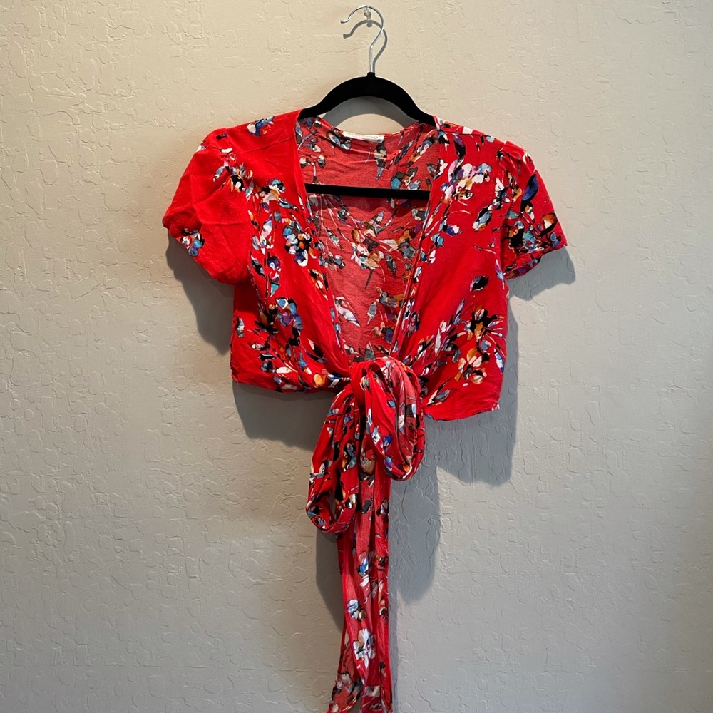 Bobbi rocco front tie crop top